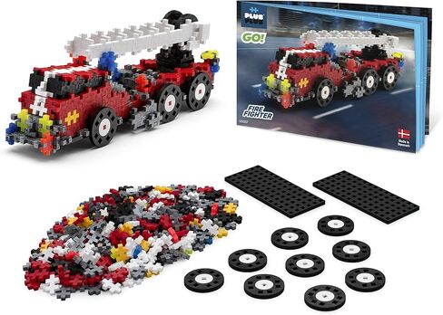 بلس - انطلق! شاحنة رجال الإطفاء - 360 قطعة - نموذج سيارة بناء ساذع/لعبة بخار، مكعبات لغز صغيرة متشابكة للأطفال in Kuwait