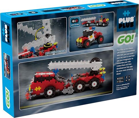 بلس - انطلق! شاحنة رجال الإطفاء - 360 قطعة - نموذج سيارة بناء ساذع/لعبة بخار، مكعبات لغز صغيرة متشابكة للأطفال in Kuwait