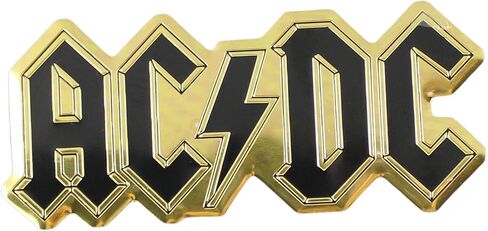 C&D Visionary ACDC Logo Metal Sticker, Gold, 9cm in Saudi Arabia