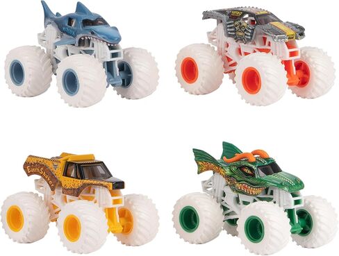 MONSTER JAM - Pack of 4 1:64 Die Cast Vehicles - 4 Authentic Monster Trucks Official Show Monster Jam Vehicles to Collect Scale 1:64 - Children's Toy 3 Years and Above in Saudi Arabia