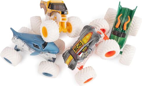 MONSTER JAM - Pack of 4 1:64 Die Cast Vehicles - 4 Authentic Monster Trucks Official Show Monster Jam Vehicles to Collect Scale 1:64 - Children's Toy 3 Years and Above in Saudi Arabia