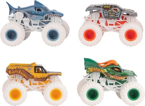 MONSTER JAM - Pack of 4 1:64 Die Cast Vehicles - 4 Authentic Monster Trucks Official Show Monster Jam Vehicles to Collect Scale 1:64 - Children's Toy 3 Years and Above in Saudi Arabia