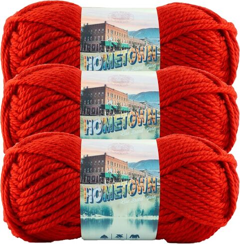 Lion Brand Hometown Yarn (3-Pack) Cincinnati Red 135-113 in Saudi Arabia