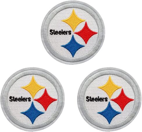 3 قطع من Addones لمحبي الرجبي بيتسبرغ شعار الفريق المفضل حديد على الخياطة على رقعة مطرزة للسترات وحقائب الظهر والجينز والملابس شارة مزخرفة علامة رياضية in Kuwait