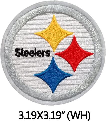 3 قطع من Addones لمحبي الرجبي بيتسبرغ شعار الفريق المفضل حديد على الخياطة على رقعة مطرزة للسترات وحقائب الظهر والجينز والملابس شارة مزخرفة علامة رياضية in Kuwait