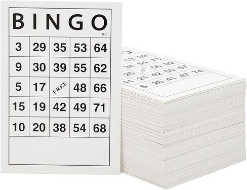 Juvale 180 Sheets Reusable Paper Bingo Cards Bulk for Adults, Disposable Number Game Set for Large Groups (4x6 in) in Saudi Arabia