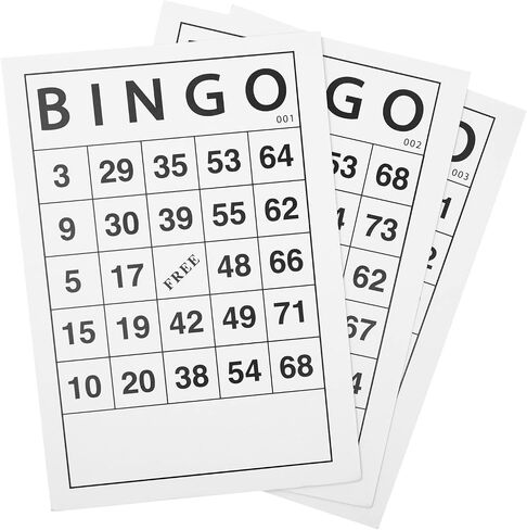 Juvale 180 Sheets Reusable Paper Bingo Cards Bulk for Adults, Disposable Number Game Set for Large Groups (4x6 in) in Saudi Arabia