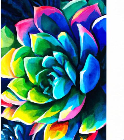 Rovepic 5D Diamond Painting Kits Cactu Succulent Round Full Drill, DIY Paint with Diamonds Art Abstract FlowerCrystal Rhinestone Cross Stitch for Home Office Wall Crafts Decorations 12×16 Inch in Kuwait