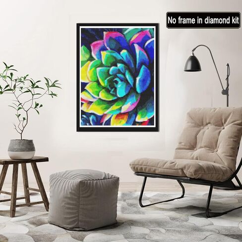 Rovepic 5D Diamond Painting Kits Cactu Succulent Round Full Drill, DIY Paint with Diamonds Art Abstract FlowerCrystal Rhinestone Cross Stitch for Home Office Wall Crafts Decorations 12×16 Inch in Kuwait