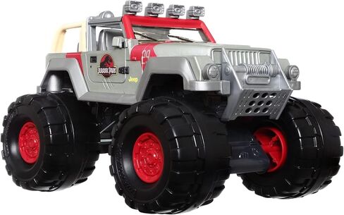 ماتش بوكس شاحنة دومينيون جيب رانجلر بمقياس 124 بعجلات كبيرة من جوراسيك وورلد، هدية لعبة وسيارة قابلة للتجميع لمحبي الديناصورات in Kuwait