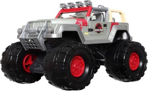 ماتش بوكس شاحنة دومينيون جيب رانجلر بمقياس 124 بعجلات كبيرة من جوراسيك وورلد، هدية لعبة وسيارة قابلة للتجميع لمحبي الديناصورات in Kuwait