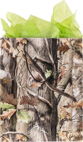 Havercamp Next Camo Party Gift Bag | 1 Count | Great for Hunter Themed Party, Camouflage Motif, Birthday Event, Graduation Party, Father's Day Celebration in Saudi Arabia