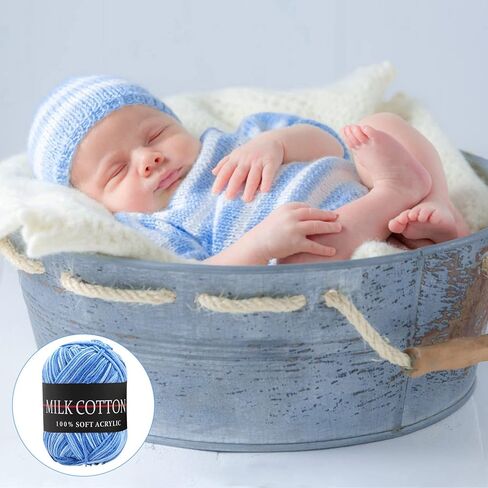 مجموعة غزل الأكريليك 250 جم (5 × 50 جم) مجموعة غزل الحياكة غزل كبير بونبون غزل ألوان متنوعة 100% أكريليك كروشيه حزمة الحياكة مجموعة متنوعة من الألوان مجموعة غزل الأكريليك باللون الأزرق in Kuwait