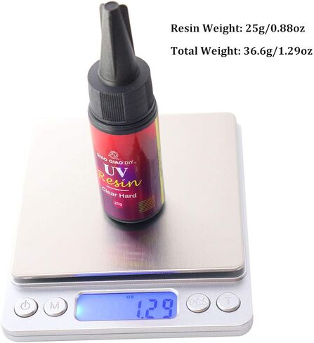UV Resin Clear Hard,QIAO QIAO DIY UV Epoxy Resin Glue Quick Cured by Ultraviolet/Sunlight UV Curing Resin Clear Hard Type for Jewelry Making/Crafts/Casting (25g/0.88oz) in Kuwait