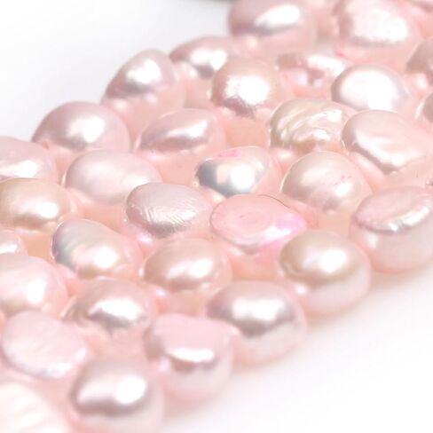 JOE FOREMAN Freshwater Cultured Pearl Beads for Jewelry Making Gemstone Semi Precious 7-8mm Freeform Green 15" Dyed Color in Kuwait