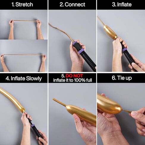 بارتي وو بالونات معدنية ملتوية، 50 قطعة من البالونات الطويلة 260Q ب6 الوان معدنية، بالونات سحرية على شكل حيوانات لحفلات الاطفال والكرنفالات وحفلات الغابة in Kuwait