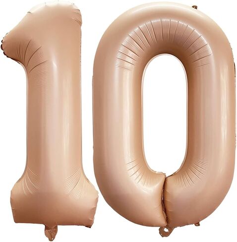 Lovoir 40 Inch Black Number Balloon 10 Large Size Jumbo Digit Mylar Foil Helium Black Balloons for 10th Birthday Party Celebration Decorations Graduations Anniversary Supplies Excellent Quality in Kuwait