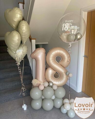 Lovoir 40 Inch Black Number Balloon 10 Large Size Jumbo Digit Mylar Foil Helium Black Balloons for 10th Birthday Party Celebration Decorations Graduations Anniversary Supplies Excellent Quality in Kuwait