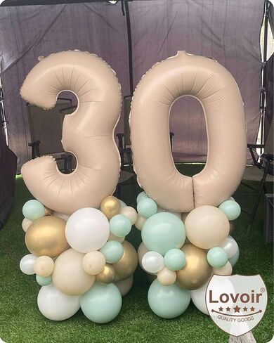 Lovoir 40 Inch Black Number Balloon 10 Large Size Jumbo Digit Mylar Foil Helium Black Balloons for 10th Birthday Party Celebration Decorations Graduations Anniversary Supplies Excellent Quality in Kuwait