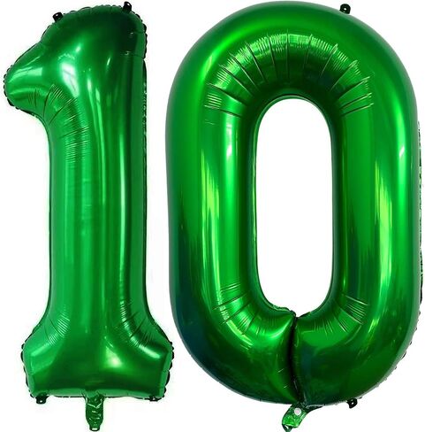 Lovoir 40 Inch Black Number Balloon 10 Large Size Jumbo Digit Mylar Foil Helium Black Balloons for 10th Birthday Party Celebration Decorations Graduations Anniversary Supplies Excellent Quality in Kuwait
