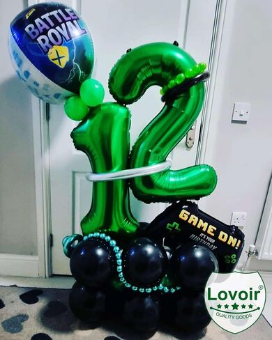 Lovoir 40 Inch Black Number Balloon 10 Large Size Jumbo Digit Mylar Foil Helium Black Balloons for 10th Birthday Party Celebration Decorations Graduations Anniversary Supplies Excellent Quality in Kuwait