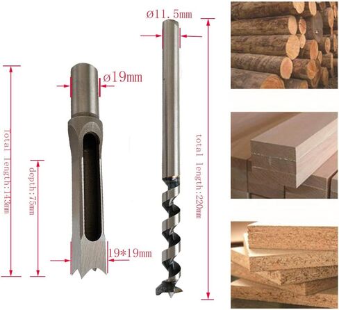 Woodworking Mortising Chisel 3/4 inch Square Hole Power Tool Bit, Sharp and Durable Wood Square Hole Drill Bit in Saudi Arabia