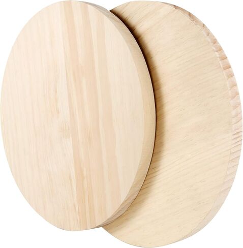 FUNSUEI 3 Pack 12 Inch Round Wooden Plaque, 3/4 Inch Thick Unfinished Wooden Circle Plaque, Natural Wooden Base for Craft Projects, Sign, Painting, Woodcarving in Saudi Arabia