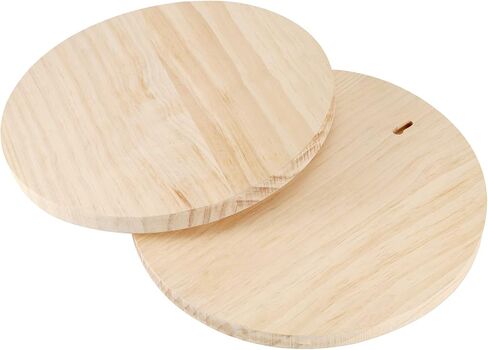 FUNSUEI 3 Pack 12 Inch Round Wooden Plaque, 3/4 Inch Thick Unfinished Wooden Circle Plaque, Natural Wooden Base for Craft Projects, Sign, Painting, Woodcarving in Saudi Arabia
