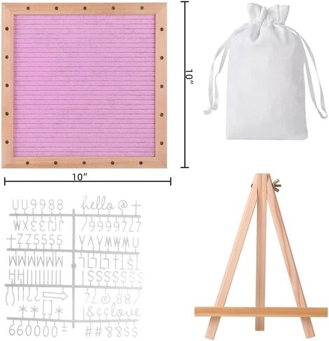 UPASCON 10"x10" LED Lights Felt Letter Boards with Pine Wood Frame,436 White Letters and Patterns,for Messages,Menus,Planning,Festival and Party in Saudi Arabia