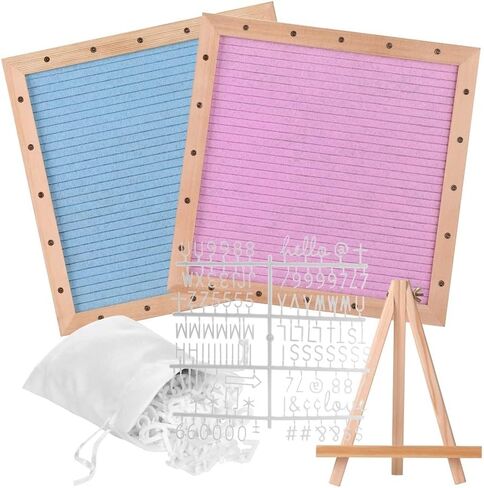 UPASCON 10"x10" LED Lights Felt Letter Boards with Pine Wood Frame,436 White Letters and Patterns,for Messages,Menus,Planning,Festival and Party in Saudi Arabia