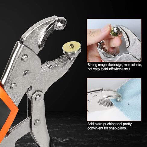 أداة تثبيت كبس شديدة التحمل من سوبنوم (3 قوالب قابلة للاستبدال)، مجموعة أدوات أزرار كبس قابلة للتعديل مع أداة تثبيت، تتضمن 10 مجموعات من أزرار كبس مقاس 15 مم لغطاء القارب، واستبدال أزرار الكبس المعدنية، وأغطية القوارب، والقماش، والقماش in Kuwait