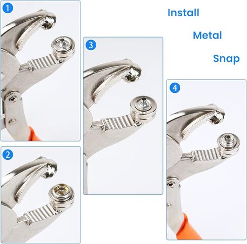 أداة تثبيت كبس شديدة التحمل من سوبنوم (3 قوالب قابلة للاستبدال)، مجموعة أدوات أزرار كبس قابلة للتعديل مع أداة تثبيت، تتضمن 10 مجموعات من أزرار كبس مقاس 15 مم لغطاء القارب، واستبدال أزرار الكبس المعدنية، وأغطية القوارب، والقماش، والقماش in Kuwait