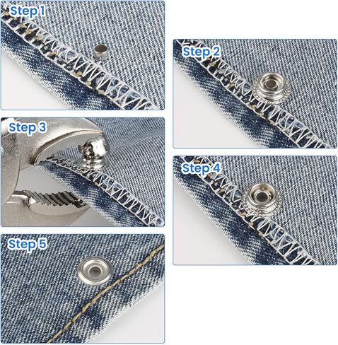 أداة تثبيت كبس شديدة التحمل من سوبنوم (3 قوالب قابلة للاستبدال)، مجموعة أدوات أزرار كبس قابلة للتعديل مع أداة تثبيت، تتضمن 10 مجموعات من أزرار كبس مقاس 15 مم لغطاء القارب، واستبدال أزرار الكبس المعدنية، وأغطية القوارب، والقماش، والقماش in Kuwait