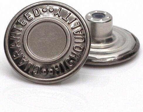 12 Sets No-Sew Permanent Buttons Jean Tack Buttons 20mm (Gun Black) in Kuwait