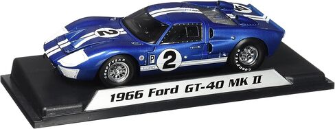 1966 Ford GT-40 MK II 2، خطوط زرقاء مع بيضاء - Shelby SC401 - 118 Scale Diecast Model Toy Car in Kuwait