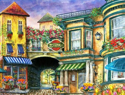 Springbok's 500 Piece Jigsaw Puzzle The Bistro - Made in USA in Saudi Arabia