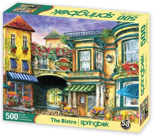 Springbok's 500 Piece Jigsaw Puzzle The Bistro - Made in USA in Saudi Arabia