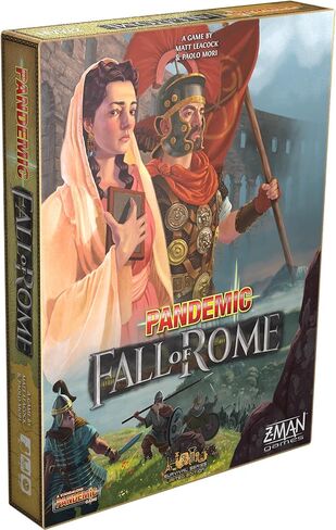 Pandemic Fall of Rome, Adults and Family,Cooperative Board Game | Ages 8+ | 1 to 5 Players | Average Playtime 45-60 Minutes | Made by Z-Man Games in Saudi Arabia
