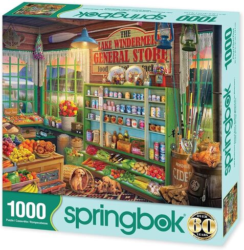 Springbok's 1000 Piece Jigsaw Puzzle Lake Windermere General Store - Made in USA in Saudi Arabia