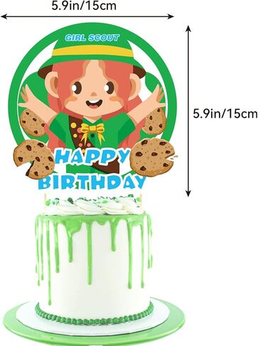 زينة حفلات اعياد الميلاد للفتيات الكشافة تتضمن لافتة عيد ميلاد سعيد وبالونات لاتكس واعواد علوية للكب كيك لتزيين حفلات اعياد الميلاد بطابع الكشافة in Kuwait