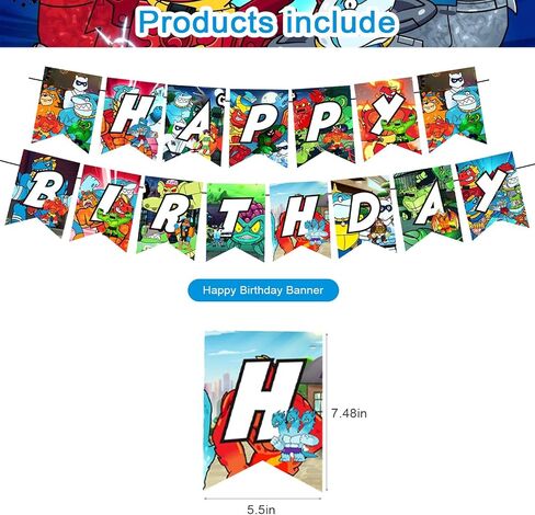 heroes goo jit zu Theme Birthday Party Decorations,heroes goo jit zu Party Supply Set for Kids with 1 Happy Birthday Banner , 12 Cupcake Toppers,18 Balloons for Party Decorations in Saudi Arabia