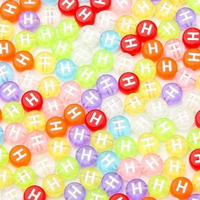 CYEENUT 200Pcs Letter Beads Round Acrylic Alphabet Beads Letter B Beads Transparent Color Letter Beads Single Letter Beads for Jewelry Making Bracelets (B) in Kuwait