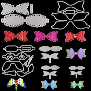 قطع معدنية مقوسة من المعدن من OOTSR ، استنسل قطع القالب، أداة نقش لعمل فيونكة الشعر سجل القصاصات صناعة يدوية وتغليف الهدايا in Kuwait