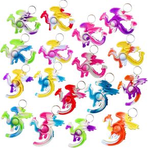 20 Packs Bulk Mini pop Bubble Keychain Fidget Present,Dragon Party Favors,Classroom Students Boys Girls Birthday Small Gifts in Kuwait