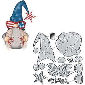 America Gnomes Metal Die Cuts Cutting Dies, DIY Crafts Template America Gnomes Paper Cards Cutting Dies Cut Stencils for DIY Embossing Card Making Book Tags Decorative Paper Dies Scrapbooking in Kuwait