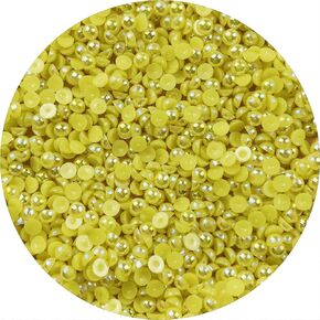 2000pcs 3mm Half Pearl for Crafts Flatback Round Half Pearl Beads for Jewelry Making Nail Art Scrapbook Craft Wedding Dress Decoration(Beige AB) in Kuwait