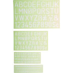 Alvin, 4-Piece Lettering Stencil Template Set, Drawing and Tracing Tools in Saudi Arabia