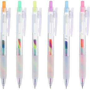 TIESOME Glitter Gel Pens, 6 Pack 3 Colors Gradient Fantasy Rainbow Pens Glitter Pens for Adults Coloring Book, Doodle, Painting, Scrapbooking, Sketching Journal, Color Gel Pens Gift for Kids (flash) in Saudi Arabia