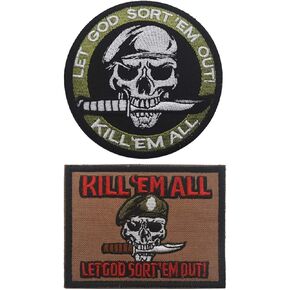OYSTERBOY Kill'Em All let god sort'em Out! Tactical Patch 2pcs (Hook Backing) in Kuwait