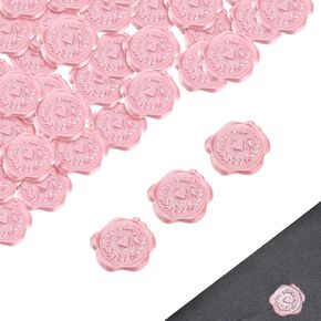 Wax Seal Stickers Heart Embossed Stickers for Wedding Marriage Engagement Envelope Invitation Card Baby Shower (60 Pieces)